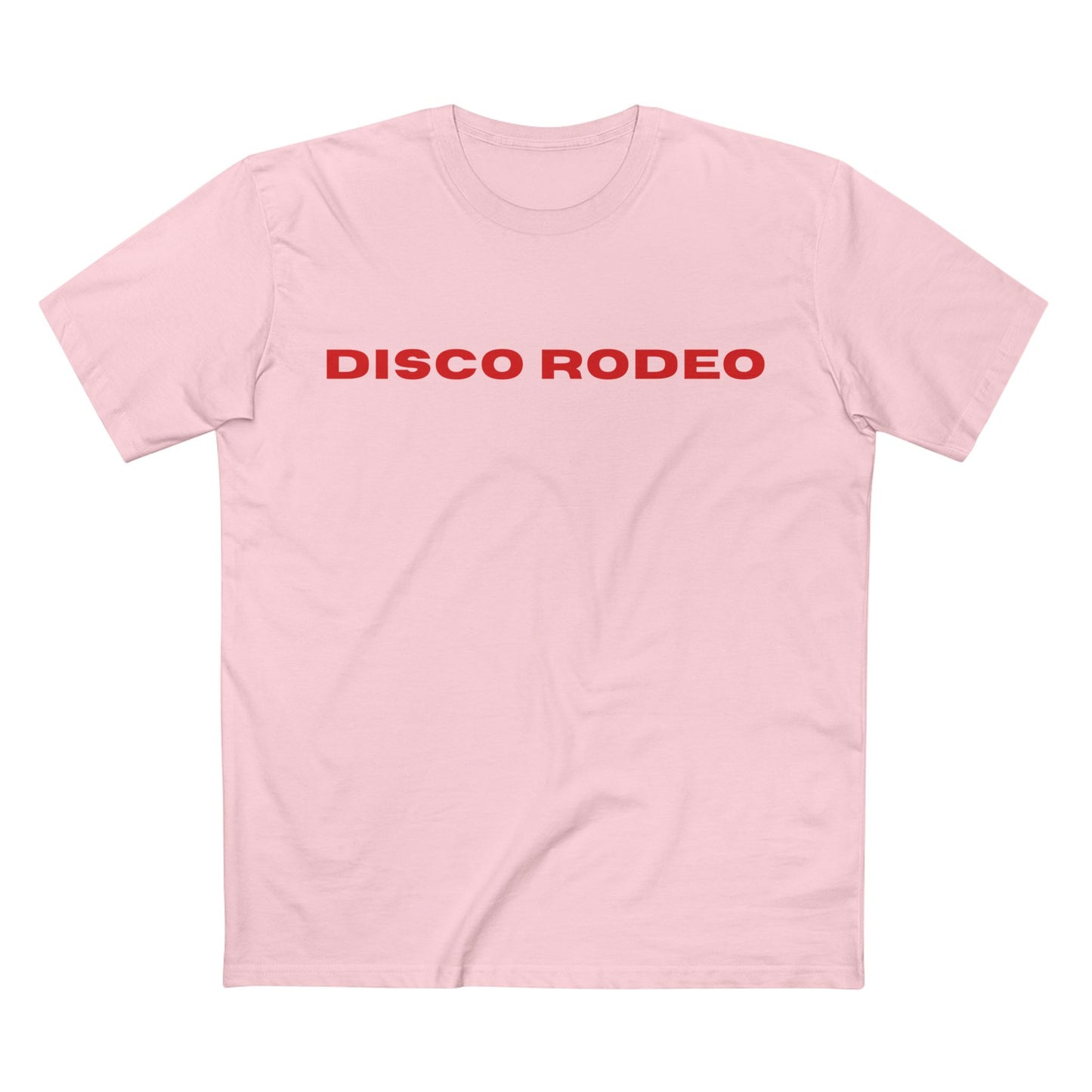 DISCO RODEO Red Edition white tee mockup