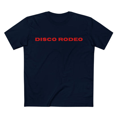 DISCO RODEO Red Edition pink tee mockup