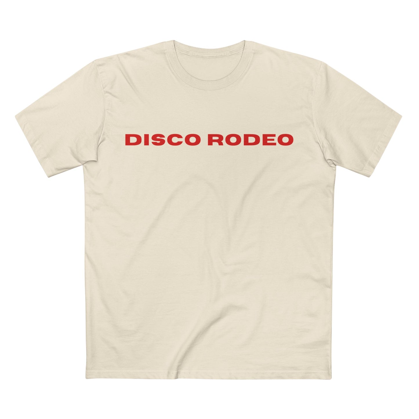 DISCO RODEO Red Edition navy tee mockup