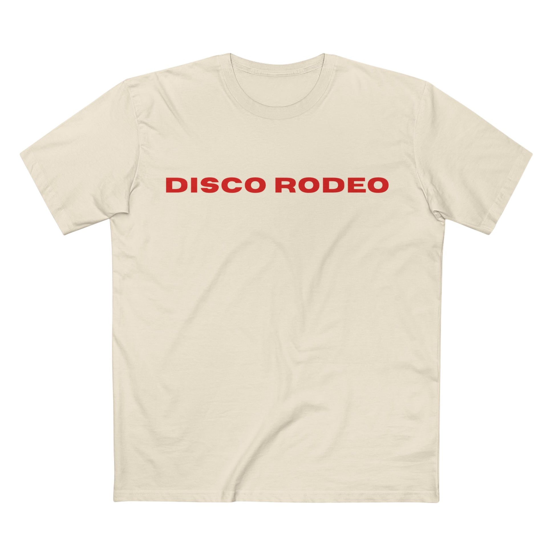 DISCO RODEO Red Edition navy tee mockup