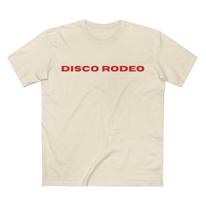 DISCO RODEO Red Edition navy tee mockup