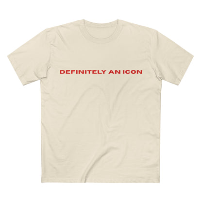 DEFINITELY AN ICON natural tee mockup