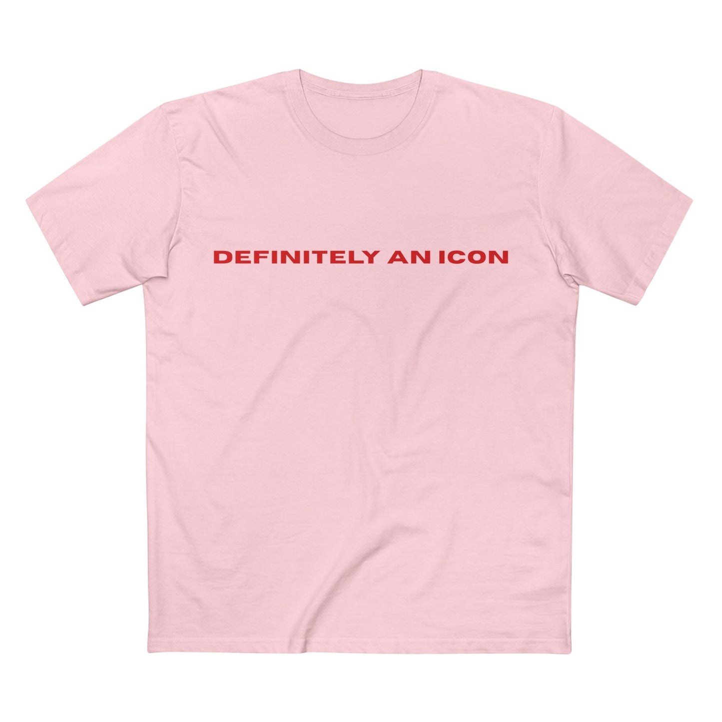 DEFINITELY AN ICON pink tee mockup
