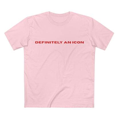 DEFINITELY AN ICON pink tee mockup