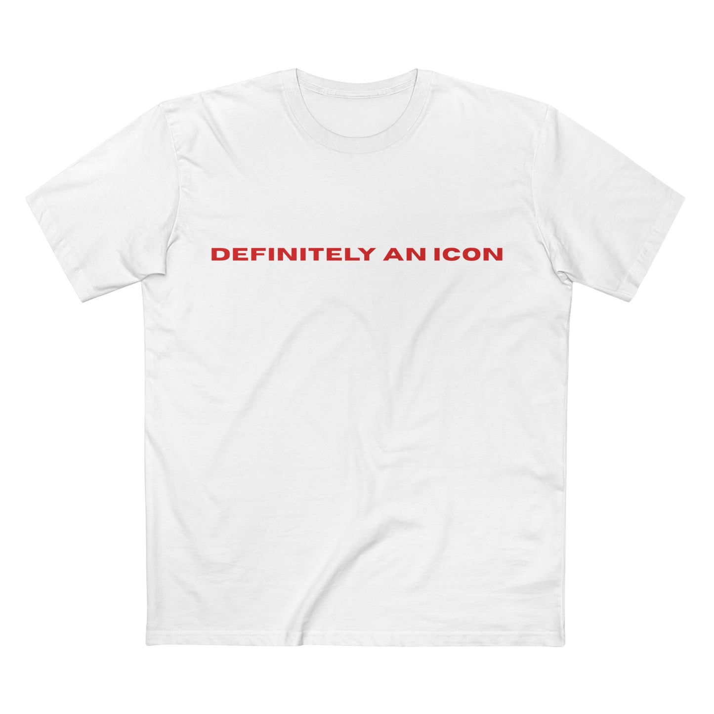 DEFINITELY AN ICON AS Colour tee mockup