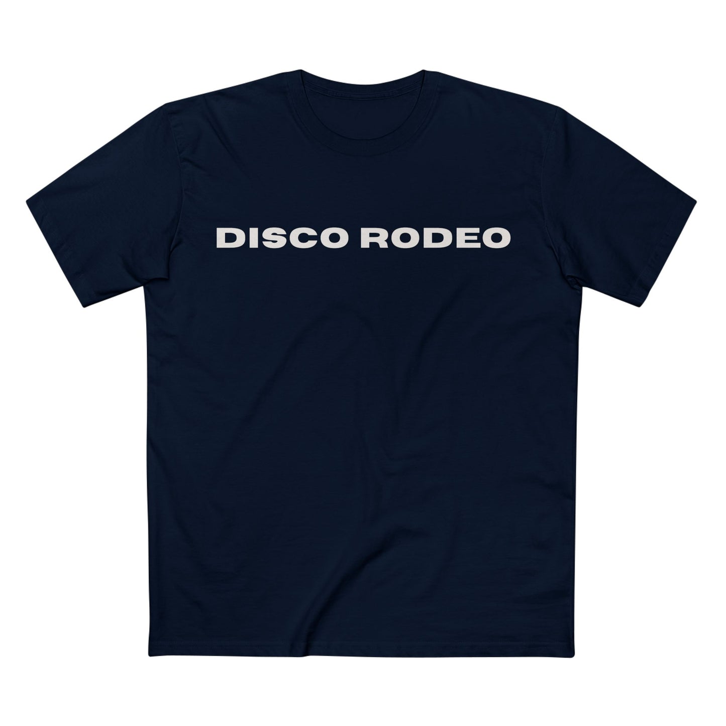 DISCO RODEO red tee mockup