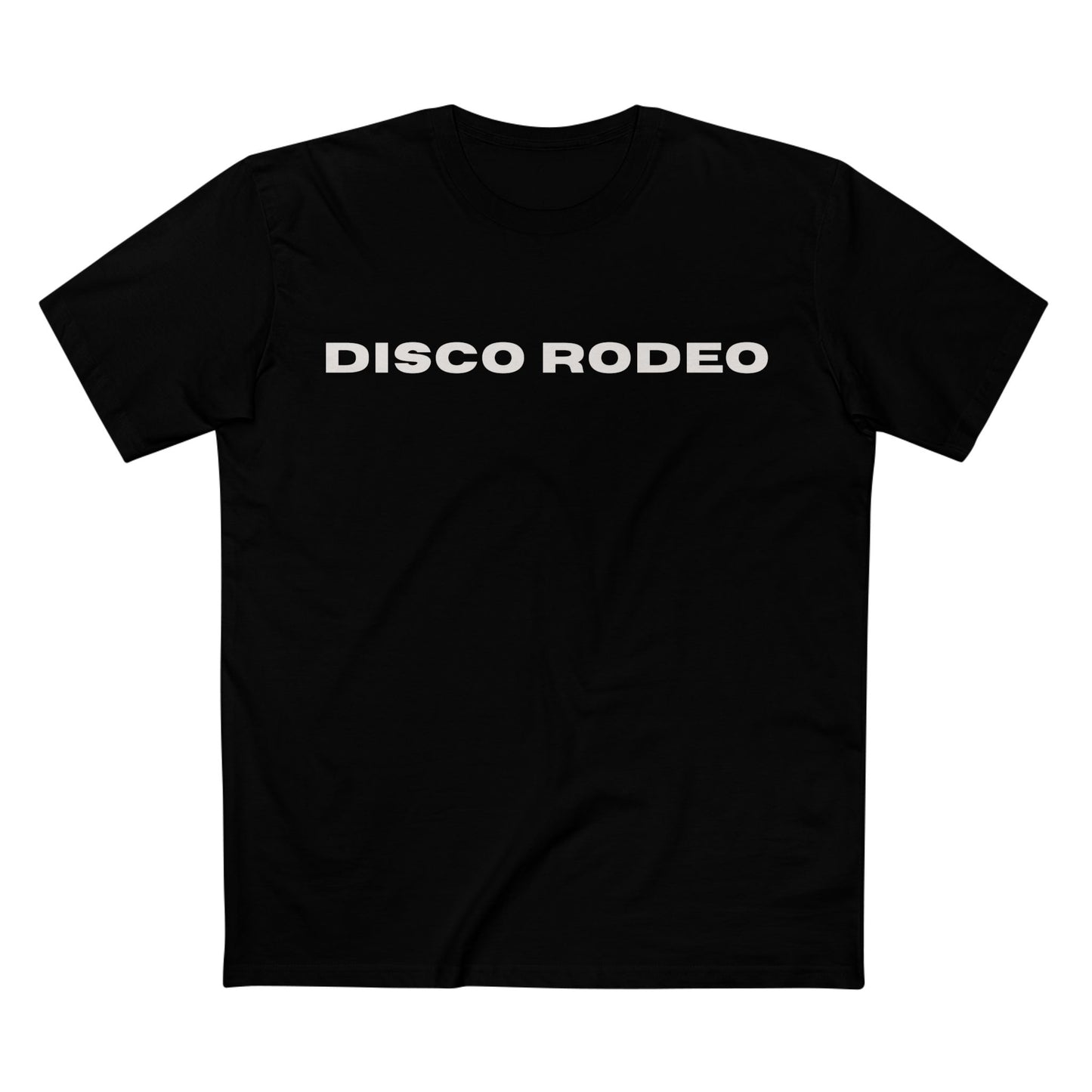 DISCO RODEO navy tee mockup