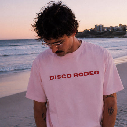 DISCO RODEO Red Edition tee detail view