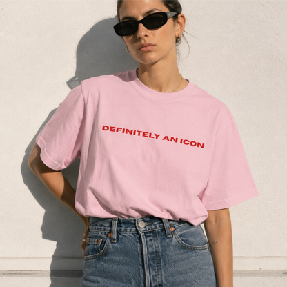 DEFINITELY AN ICON tee detail view