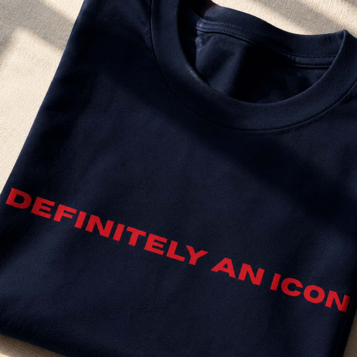 DEFINITELY AN ICON tee styling image