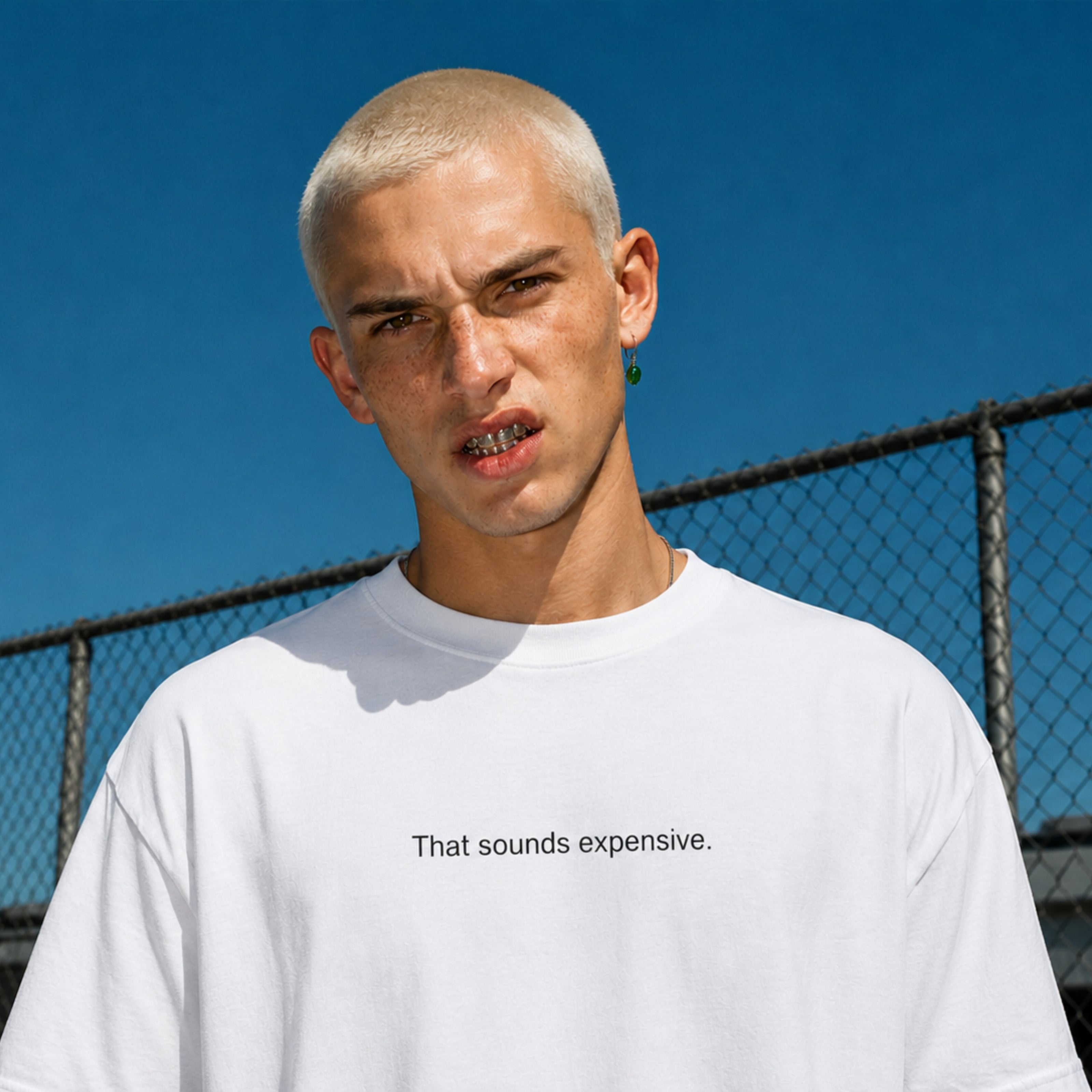 STRANDED Australian statement T-shirt lifestyle image